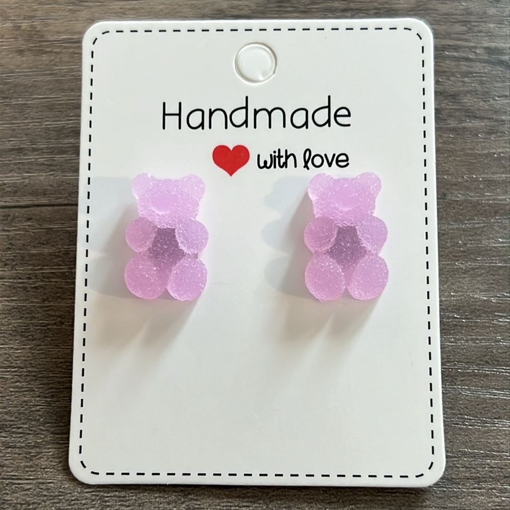 Handmade gummy bear earrings